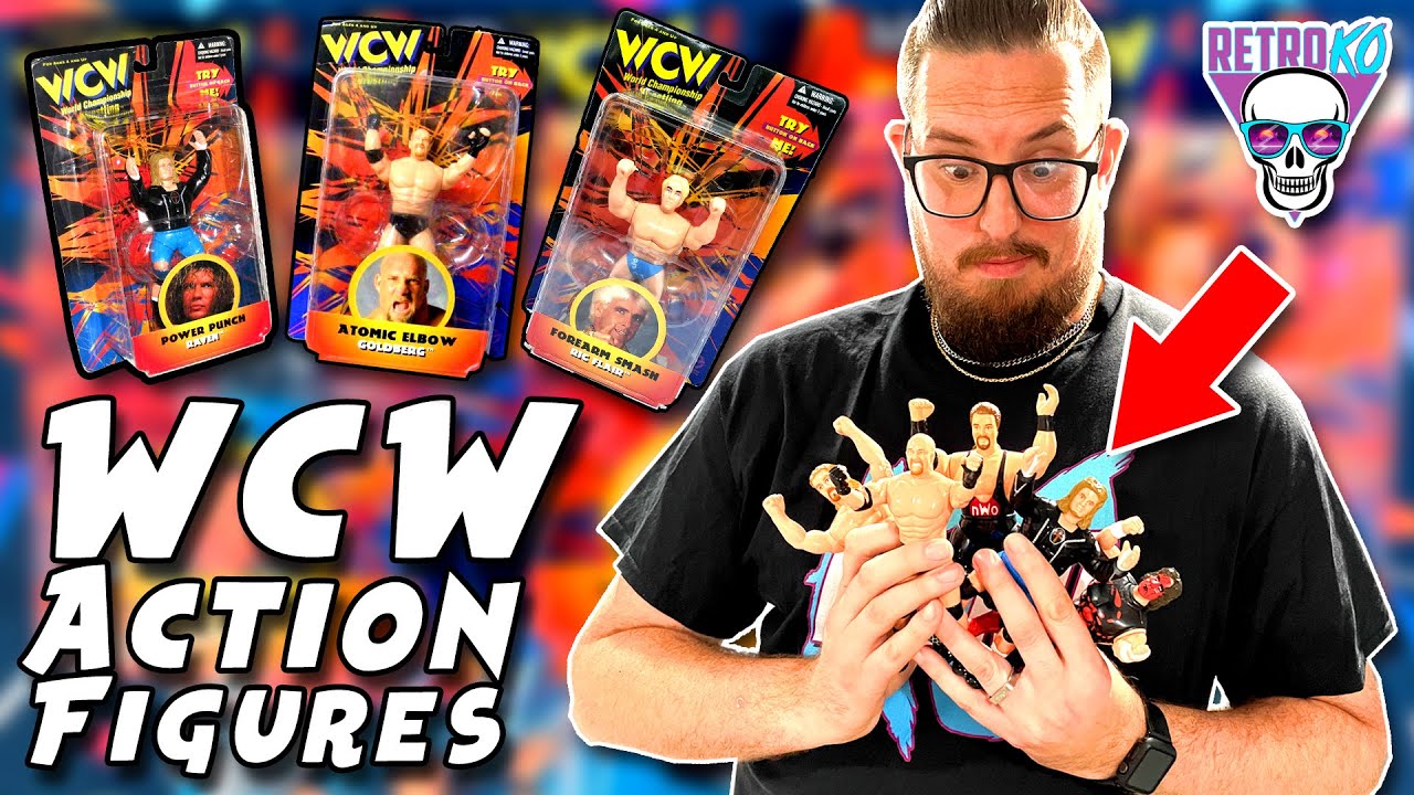 Распаковка фигурок WCW конца 90-х! Открываем эти потрясающие фигурки рестлеров 1998 года!