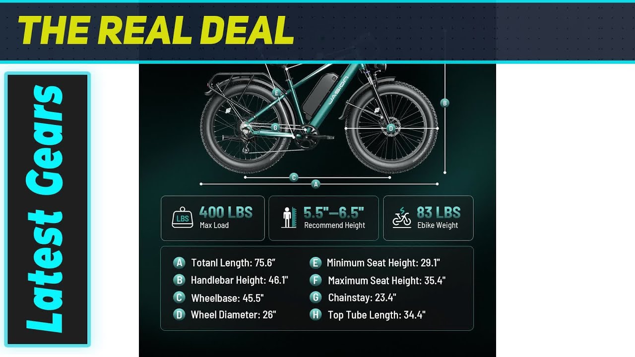 Jasion EB5 MAX: Мощный электровелосипед с широкими шинами мощностью 1500 Вт.