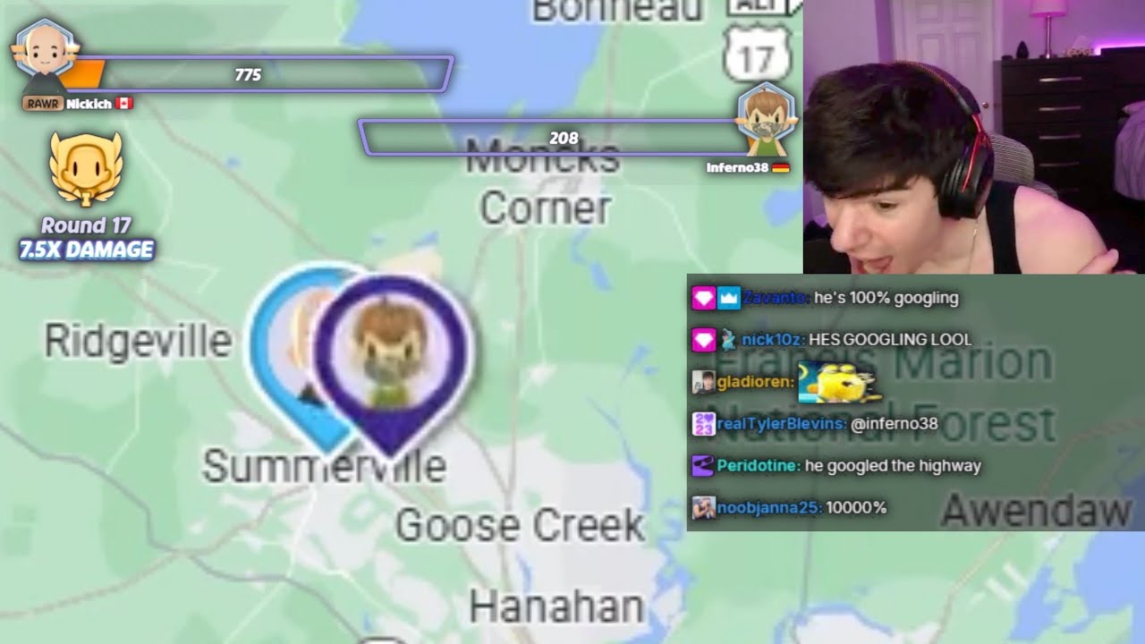 nickich gets held hostage for 17 rounds in one geoguessr game by a stream sniper