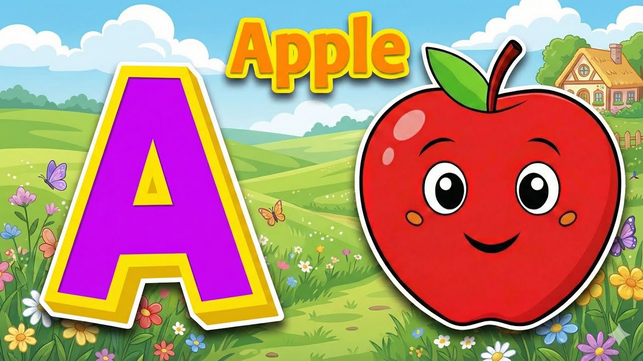 ABC Rhymes for Toddlers |A to Z ABC Phonics Song for Kids | Phonics Fun with A for Apple#kidssongs