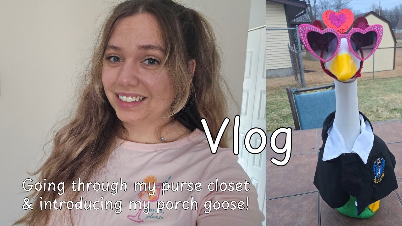Going Through My Purse Closet & My Porch Goose!