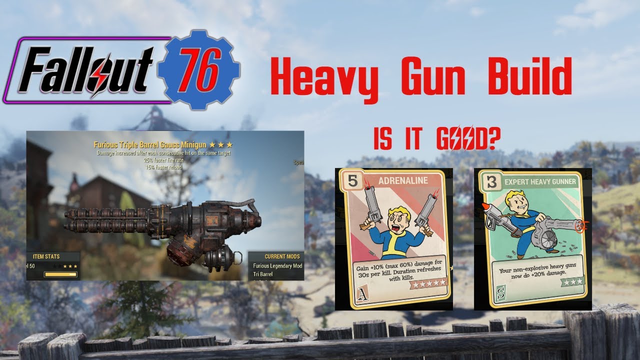 Testing a heavy gun build #fallout76 #fallout #fo76