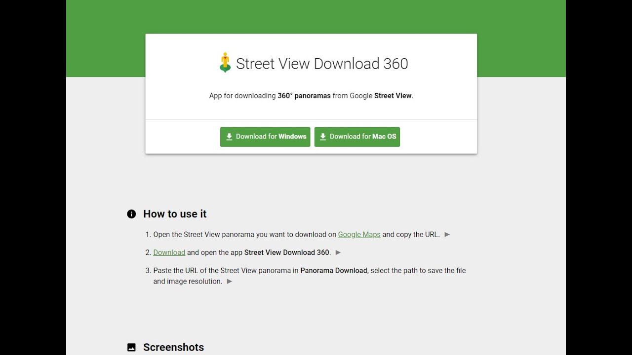 Street View Download 360: Download Images from Google Maps