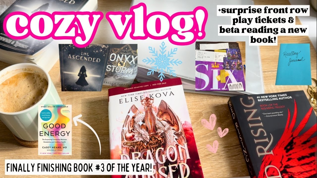DRAGON CURSED, RED RISING, THE ASCENDED + A SURPRISE! COZY READING VLOG #booktube #books #reading