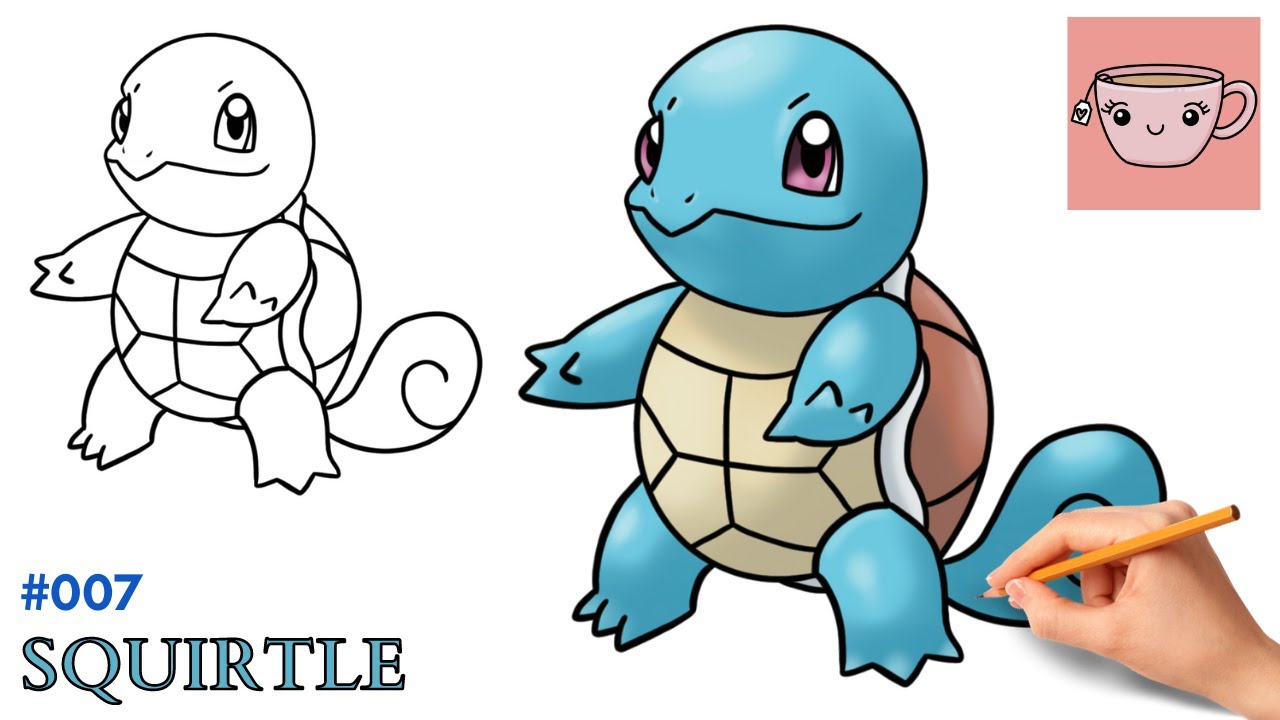 How To Draw Squirtle | Pokemon #007 | Cute Easy Step By Step Drawing Tutorial