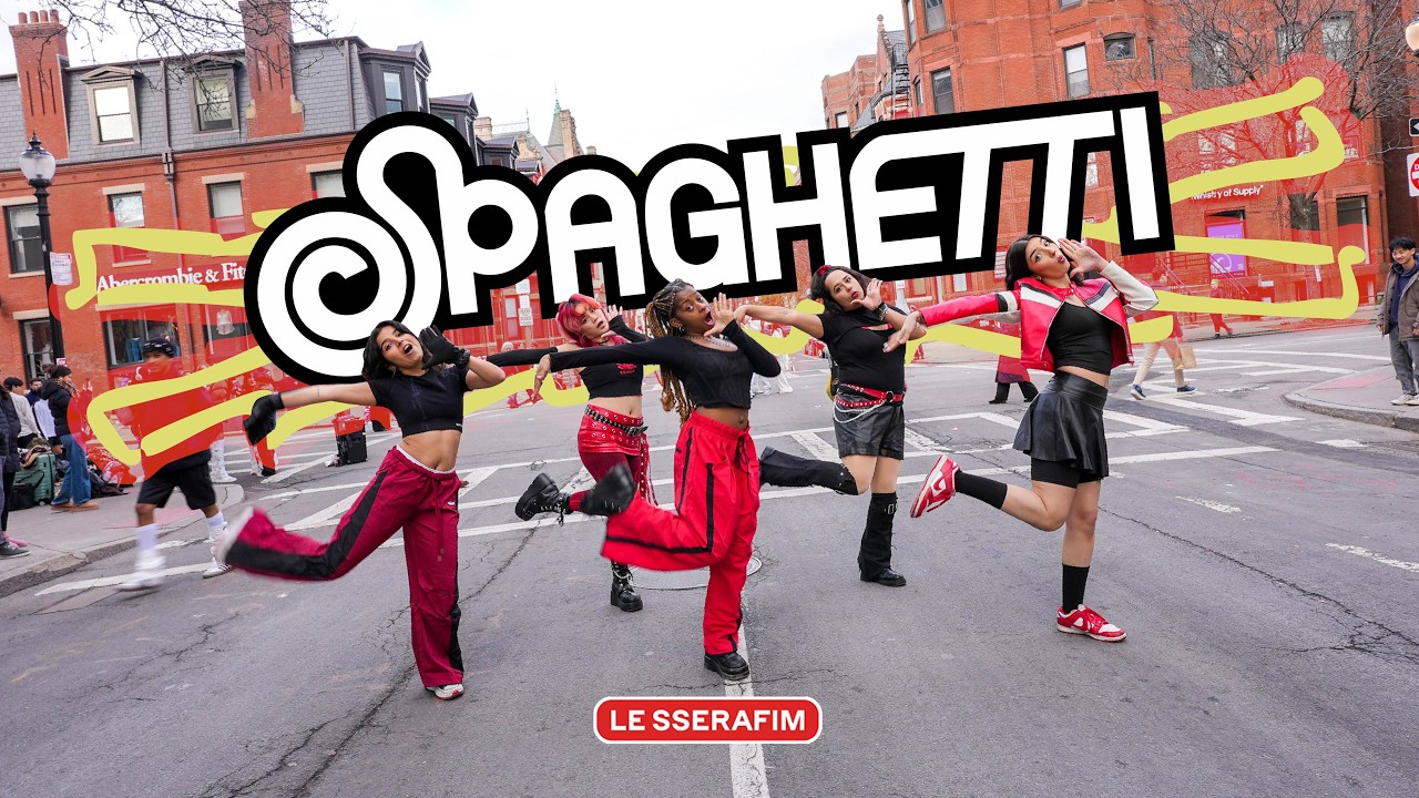 [KPOP IN PUBLIC ONE TAKE] LE SSERAFIM (르세라핌) - SPAGHETTI (ft. j-hope) Dance Cover by OFFBRND BOSTON