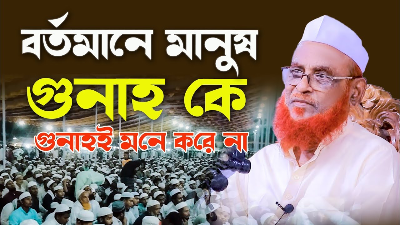 বর্তমানে মানুষ গুনাহকে গুনাহই মনে করে না। আল্লামা নুরুল ইসলাম ওলিপুরী।Noorul Islam olopuri