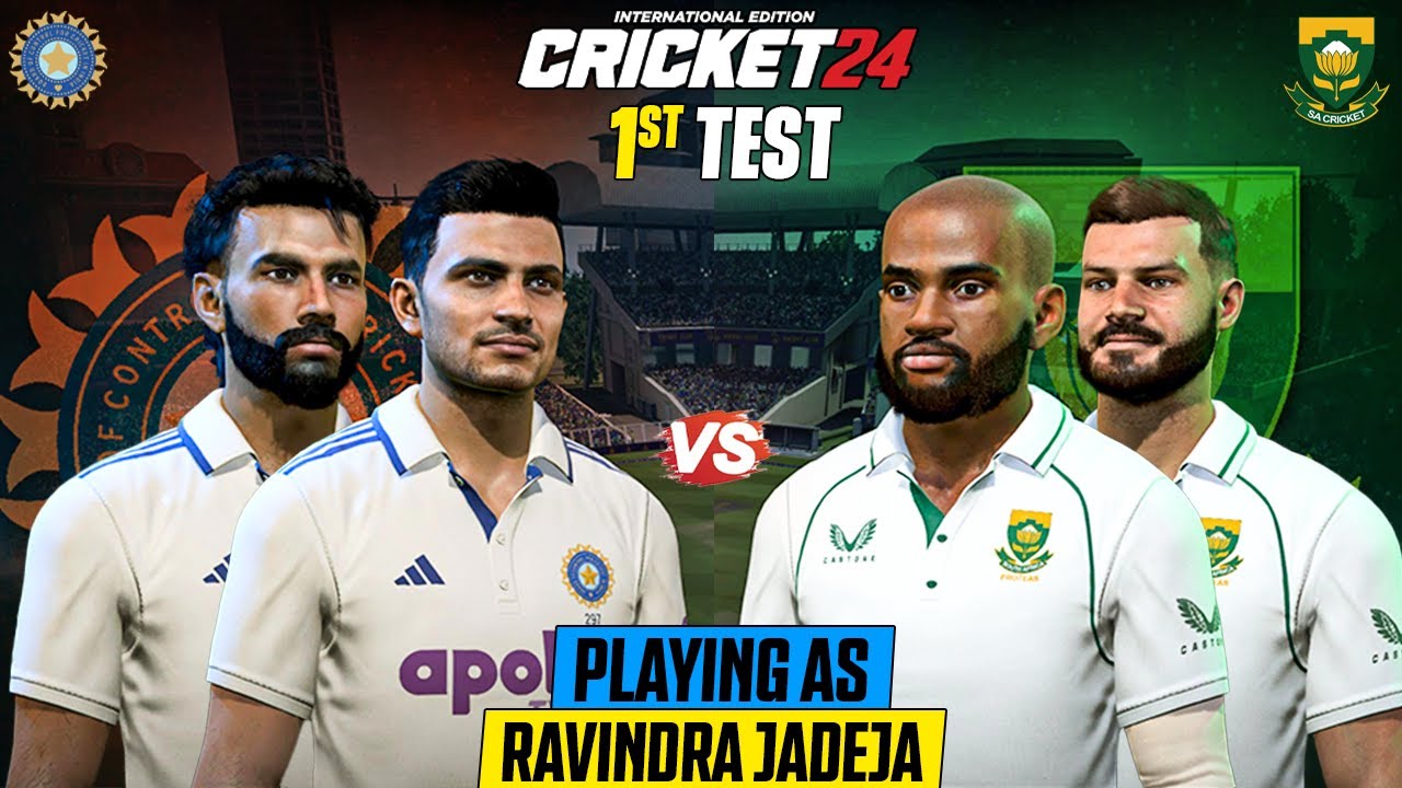 India vs South Africa - 1st Test | Playing as Ravindra Jadeja in Cricket 24