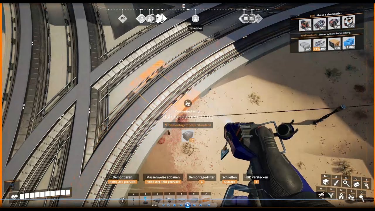 Satisfactory Bautrick #003 Exakt Fundamente unter Schienen verlegen