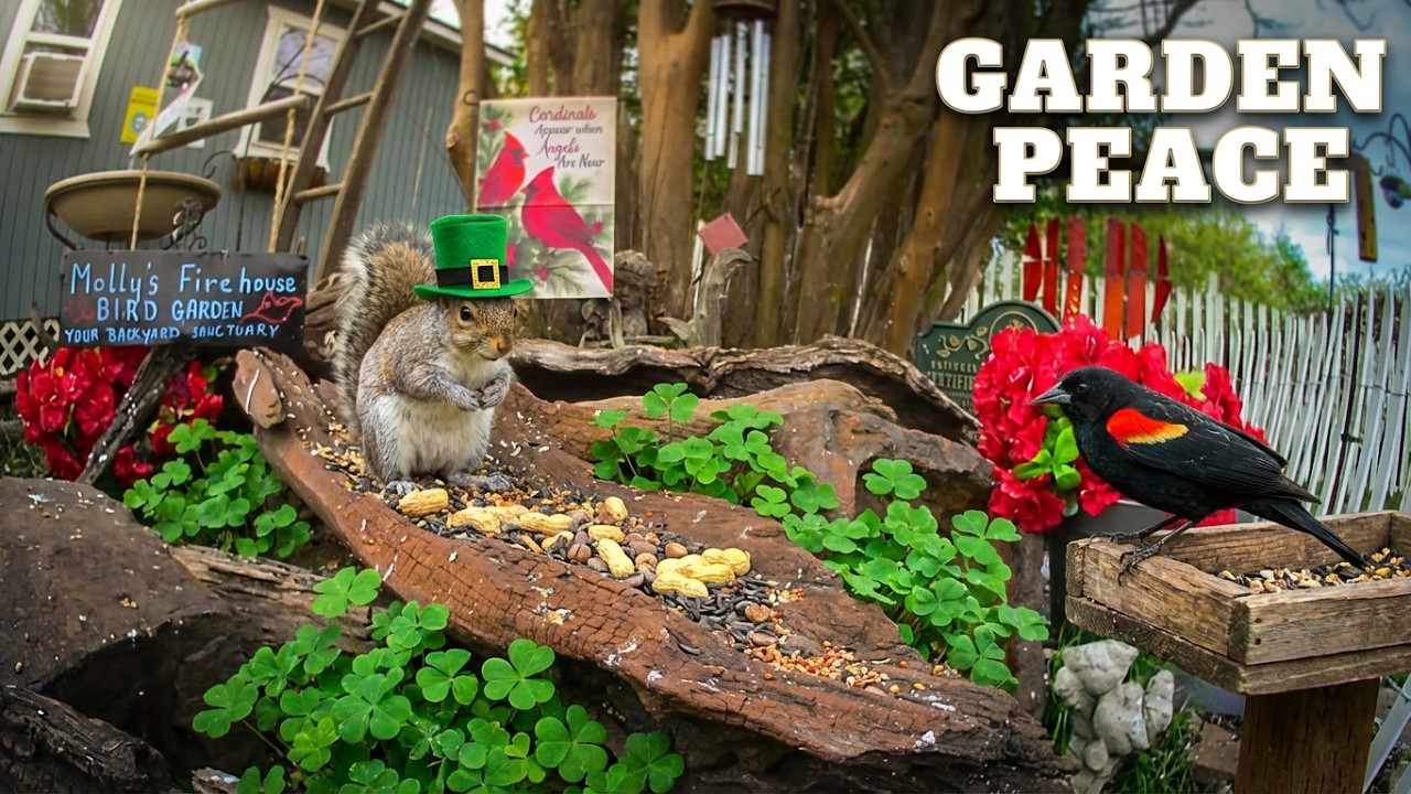 LIVE! Garden Serenity: Watching the Birds & Squirrels at the Firehouse 🐦🐿️🌿