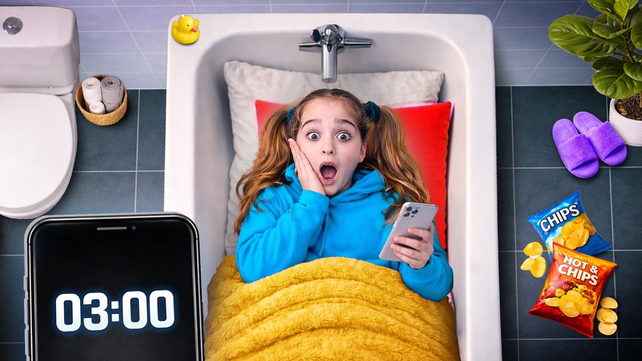 24 UUR OVERLEVEN in een ONBEKENDE KAMER&hellip; (ik wilde hier weg) 😬