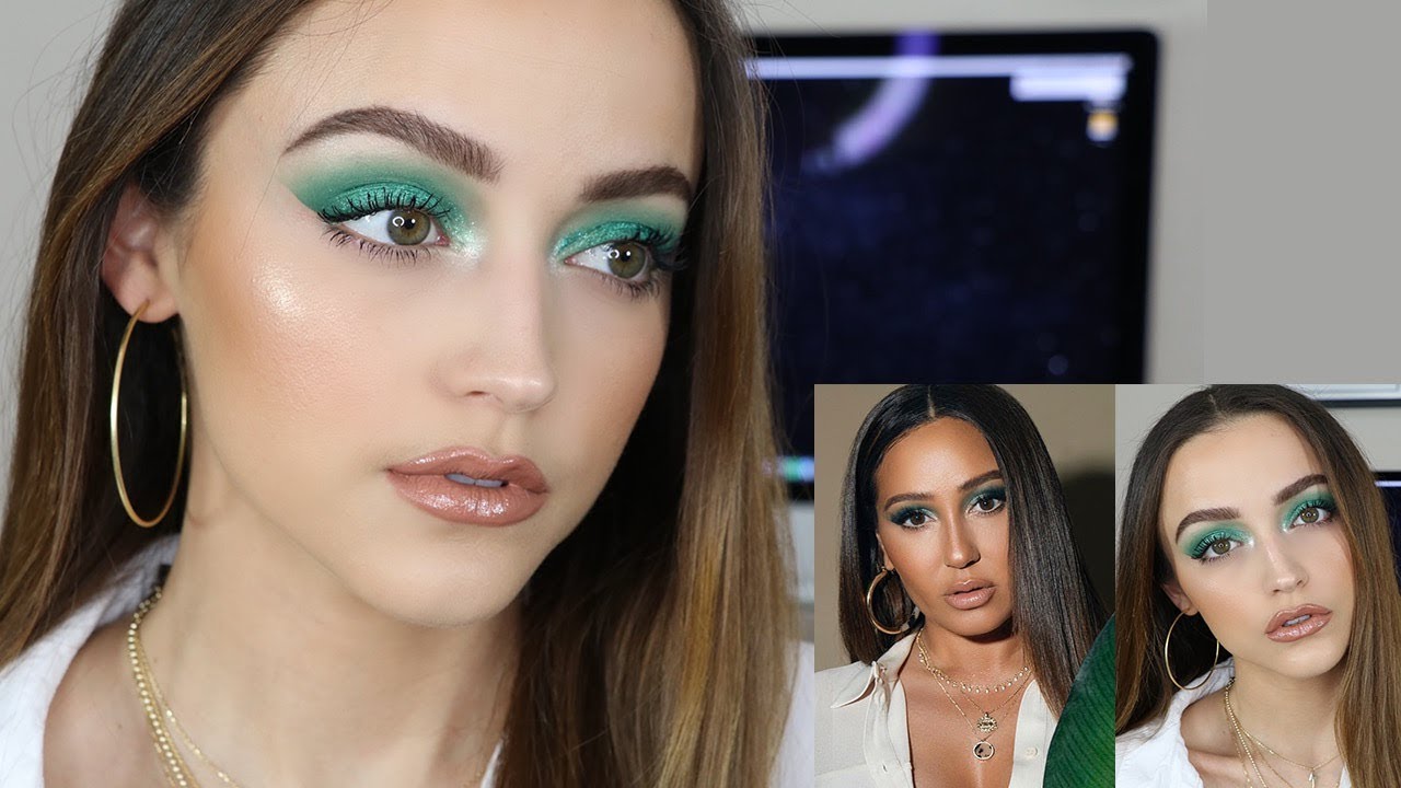 GREEN + GLOSSY makeup tutorial