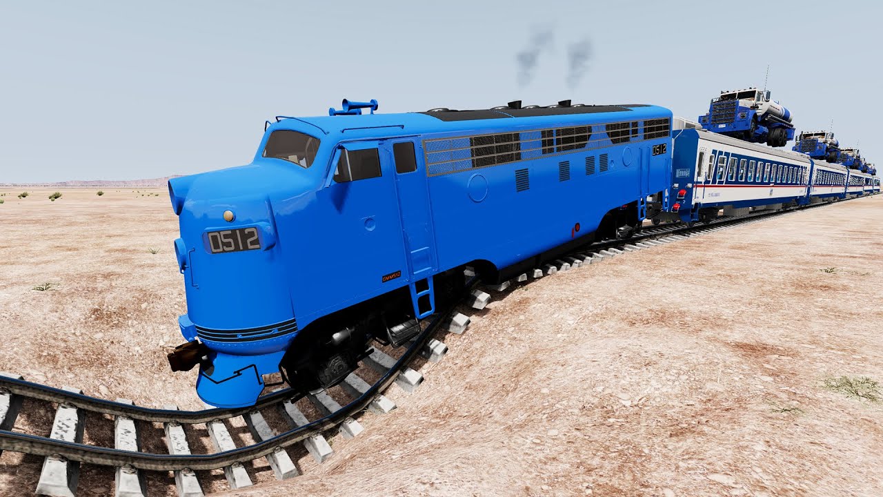Trains Vs Potholes #51 – BeamNG Drive