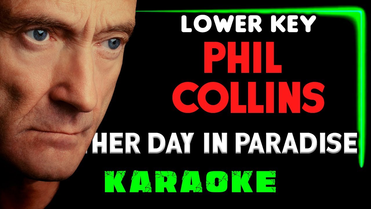 Phil Collins - Another Day In Paradise - KARAOKE VERSION Lower Key