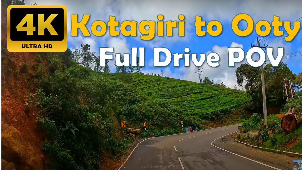 Scenic relaxing drive Kotagiri to Ooty roadtrip. Driving POV (No Music).