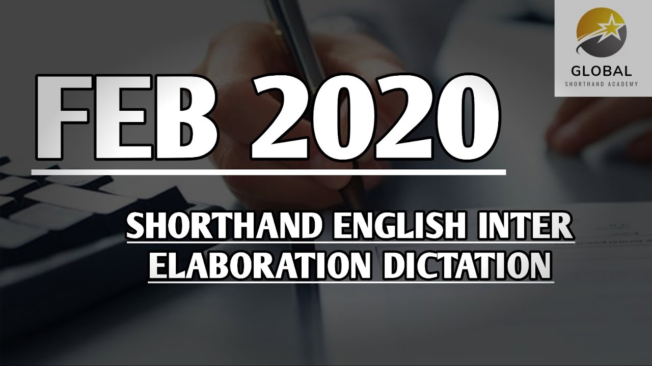 FEB 2020 ENGLISH INTER ELABORATION DICTATION ✍🏻🏆✨