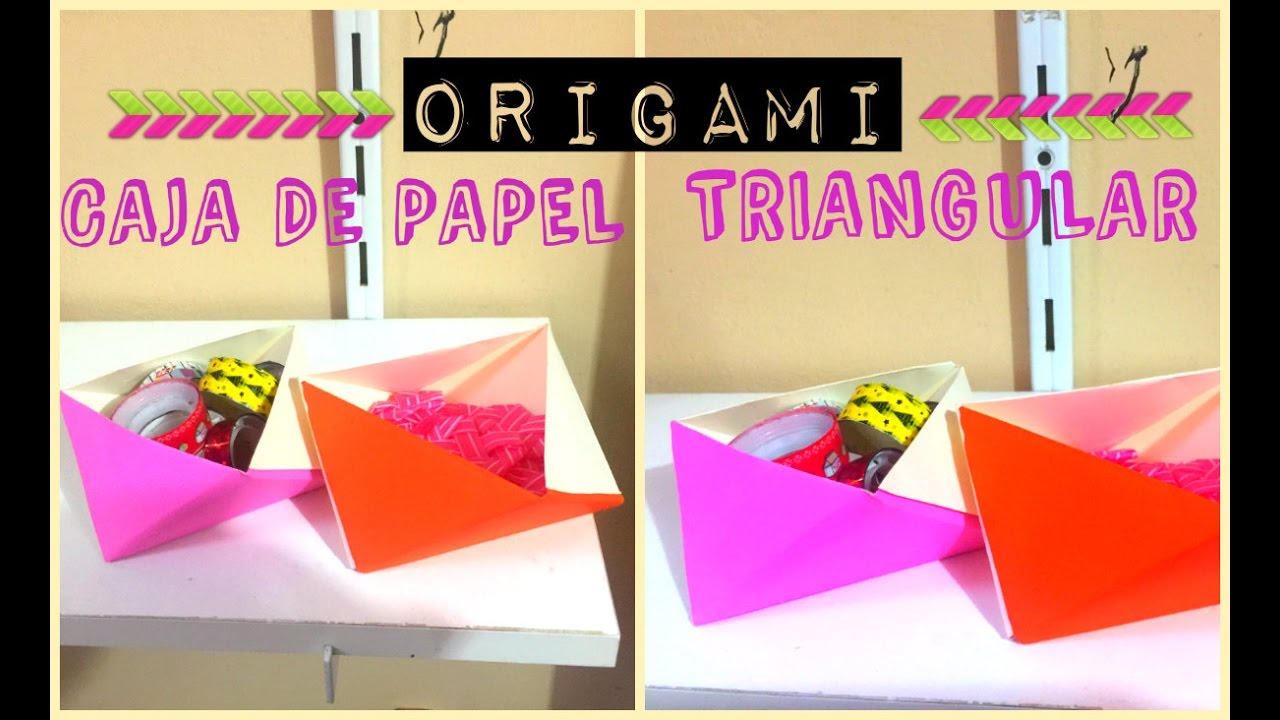 Origami Caja triangular