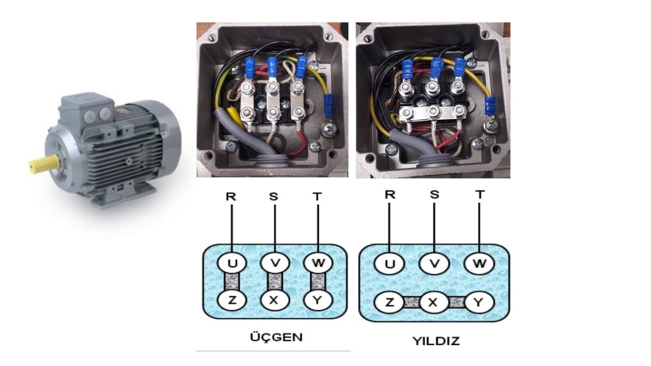 Üç Fazlı Asenkron Motor Yıldız ve Üçgen Bağlantı Şekilleri