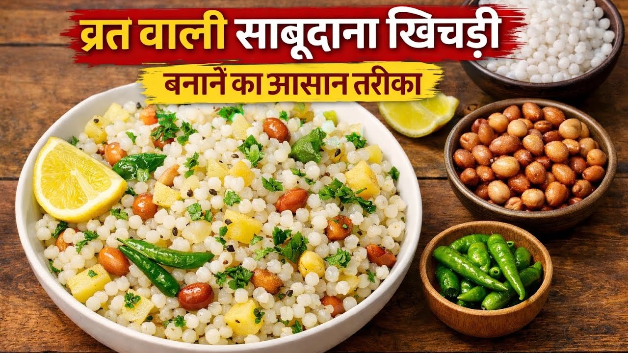 🌿 उपवास स्पेशल साबूदाना खिचड़ी | नरम और खिली-खिली रेसिपी  Fasting Special Sabudana Khichdi Recipe