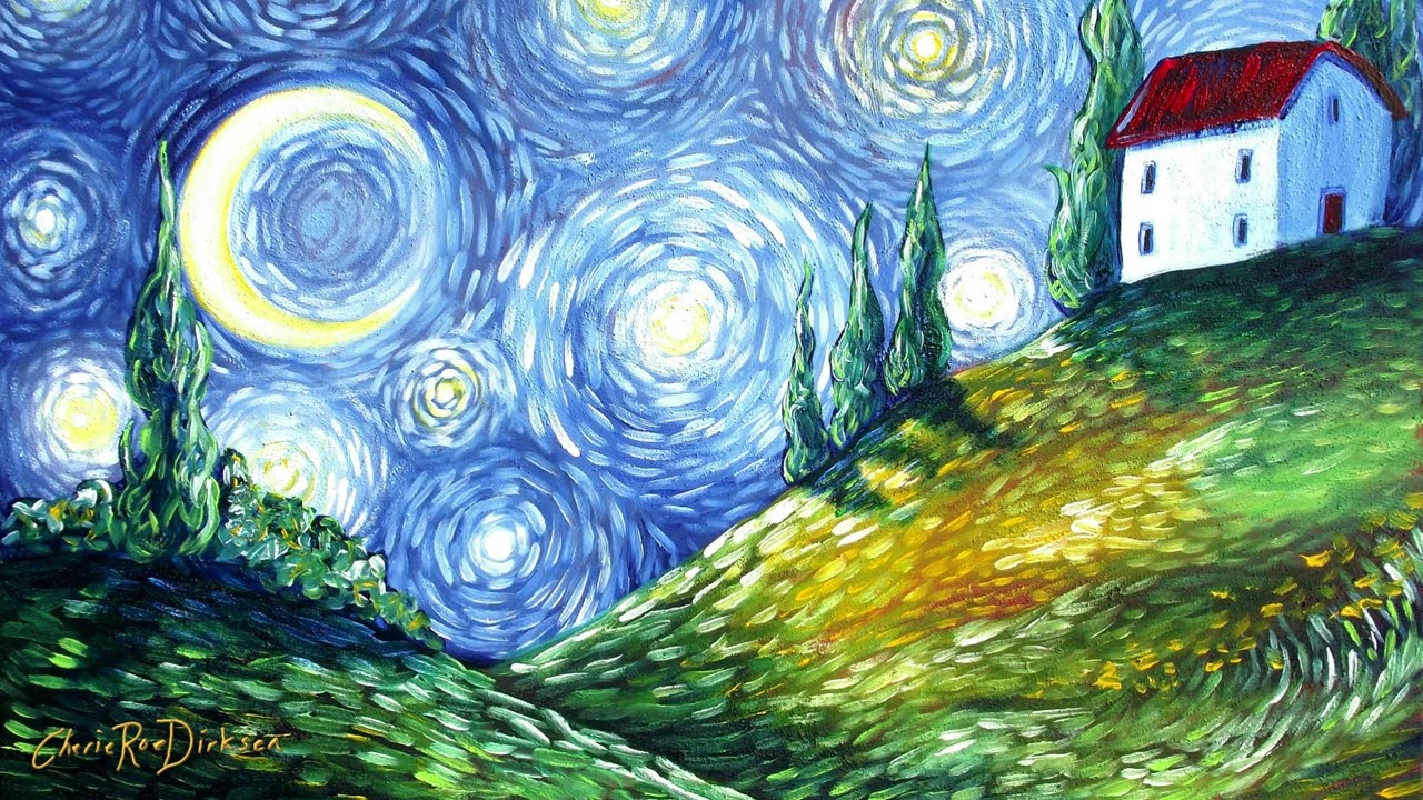 Impressionist Landscape Painting Screensaver | TV Art Wallpaper | 2 Scenes No Burn-in | 2 Hrs