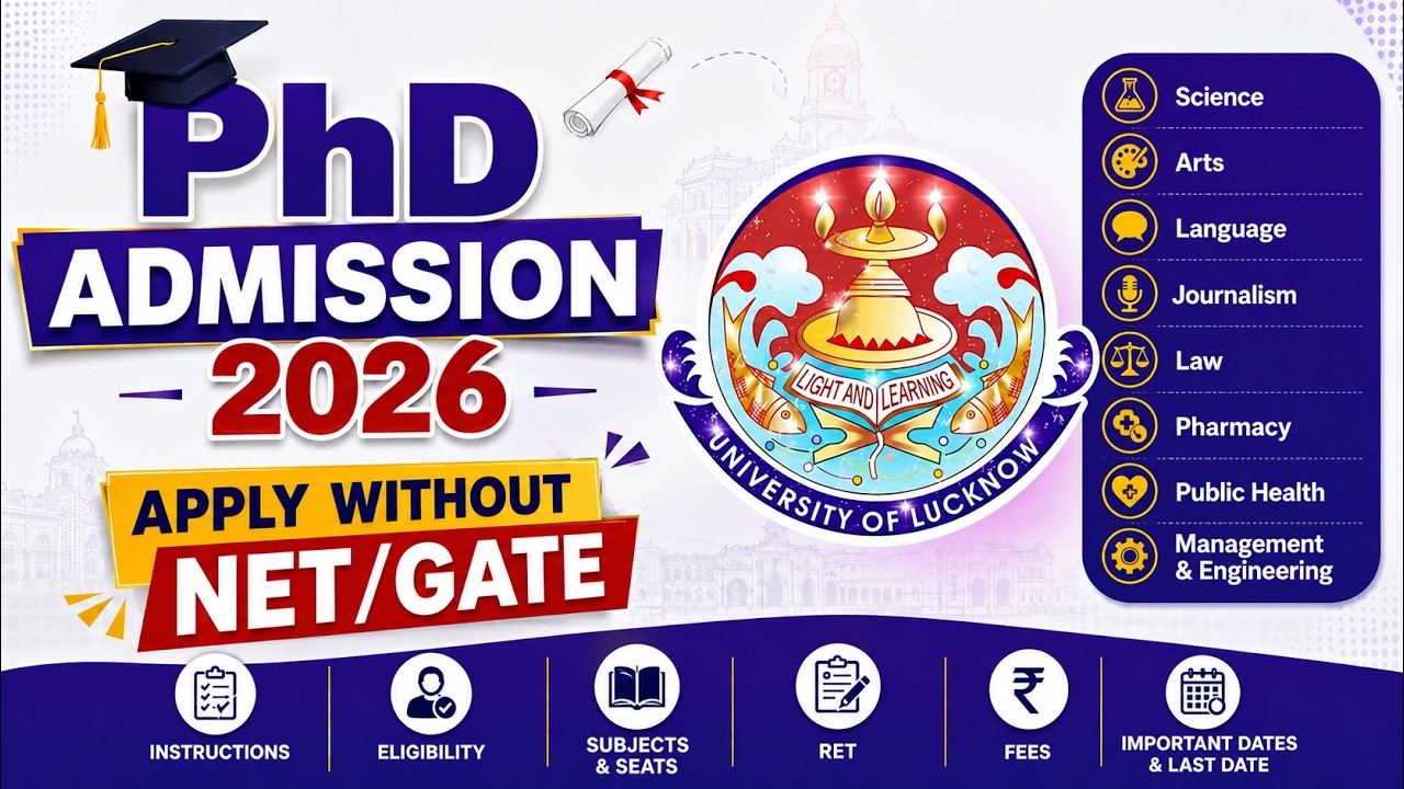 Lucknow University LU PhD Admission 2026-27 Notification | Eligibility, Last Date, Seats & PhD Fees