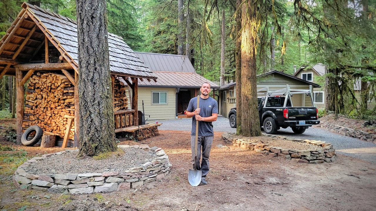 Landscaping with Roadside Rock in Front of My Cabin