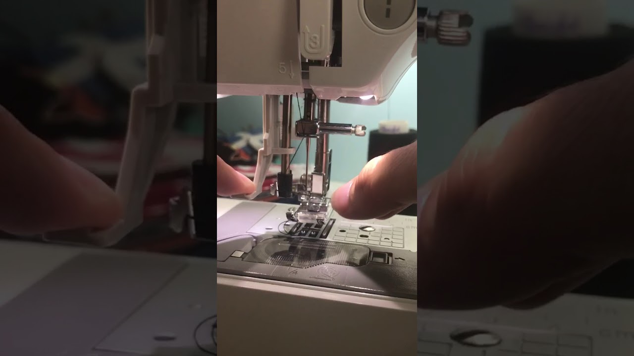 How to use needle threader on Brother cs6000i