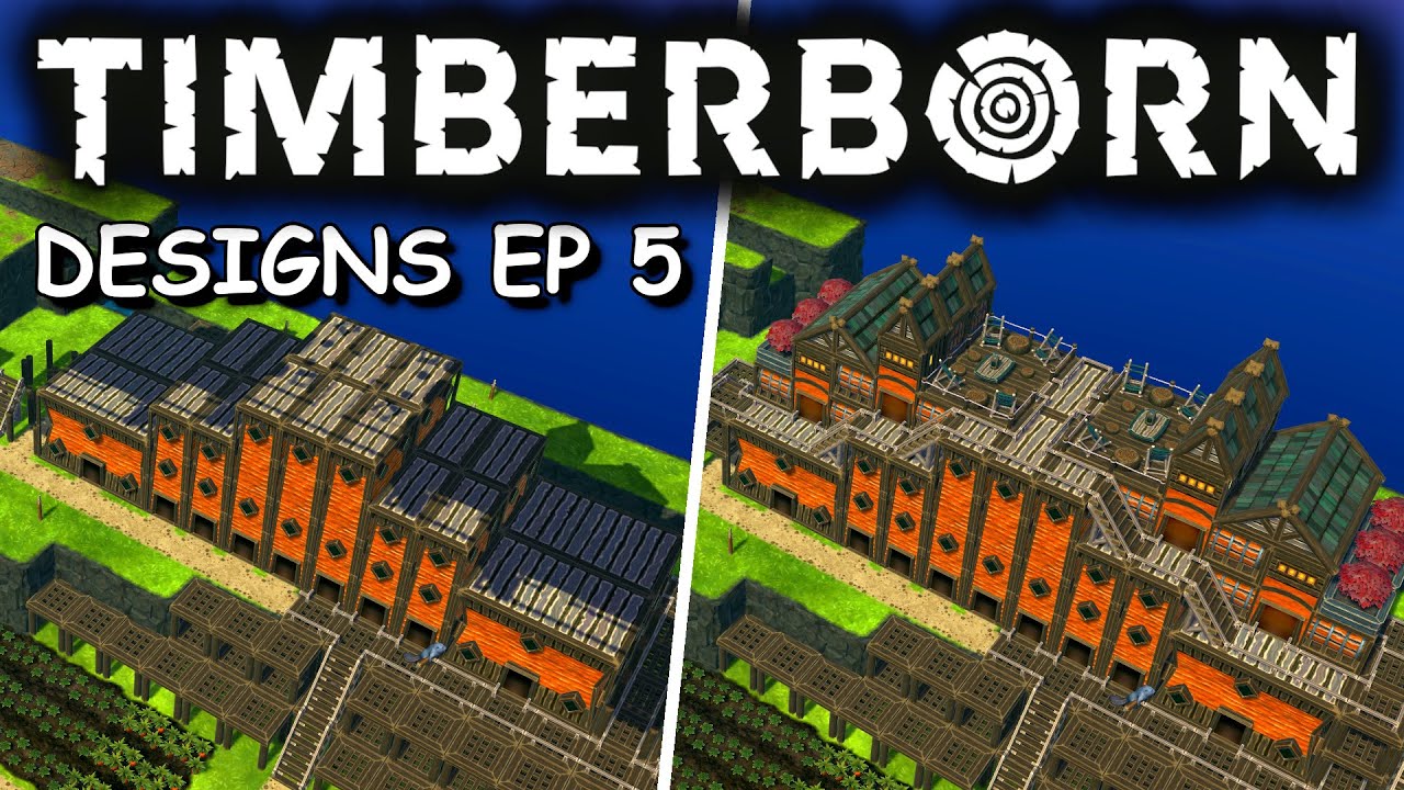 Timberborn Designs EP 5 🔥 Barracks Warehouse Leisure Combination Iron Teeth 🔥 [ENG]