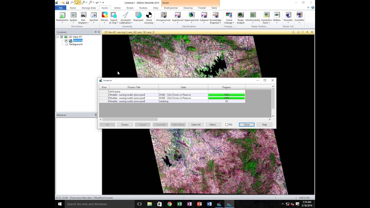 Principal component in ERDAS Imagine 2013
