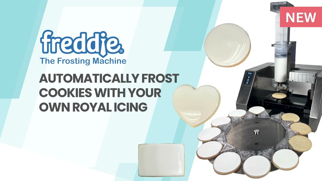 Freddie&reg; The Frosting Machine - Automatically frost cookies of almost any shape with your own icing!