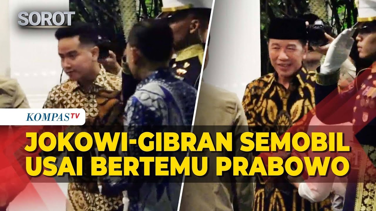 Jokowi-Gibran Pulang Semobil usai Diskusi Bersama Prabowo