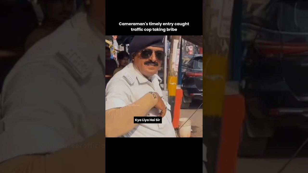 Traffic police caught taking bribe #respect #indian #public #traffic #police #army #shorts