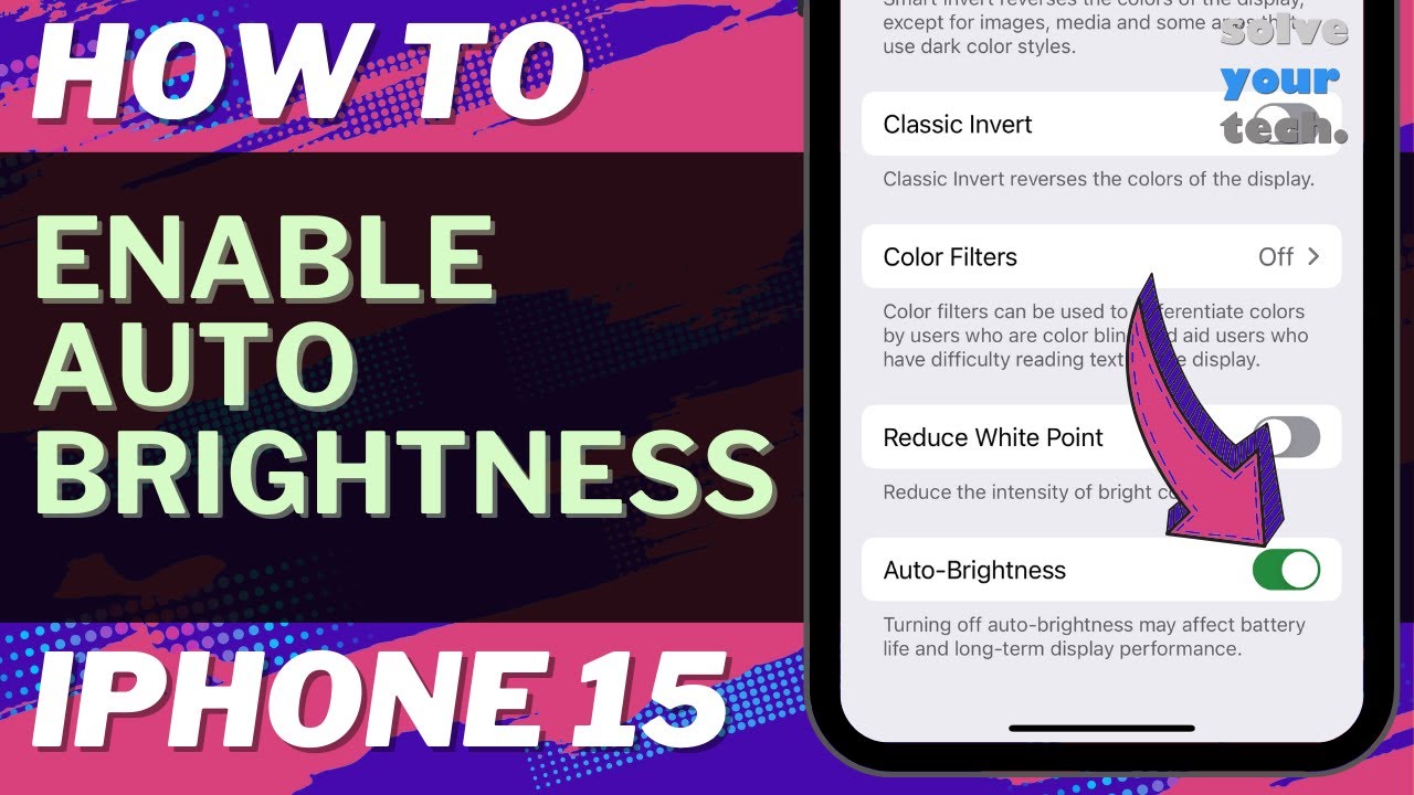 How to Enable Auto Brightness on iPhone 15