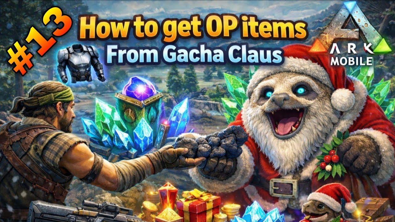 ARK WINTER WONDERLAND GETING EPIC ITEMS FROM GACHA CLAUSE | ARK ULTIMATE MOBILE EDITION 13