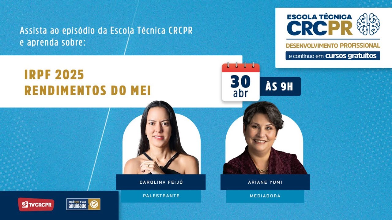 Escola Técnica CRCPR - IRPF 2025 - Rendimentos do MEI