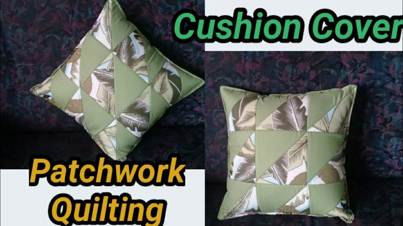 Cara membuat sarung bantal sofa patchwork ala Princess #patchwork #Quilting #cushioncover