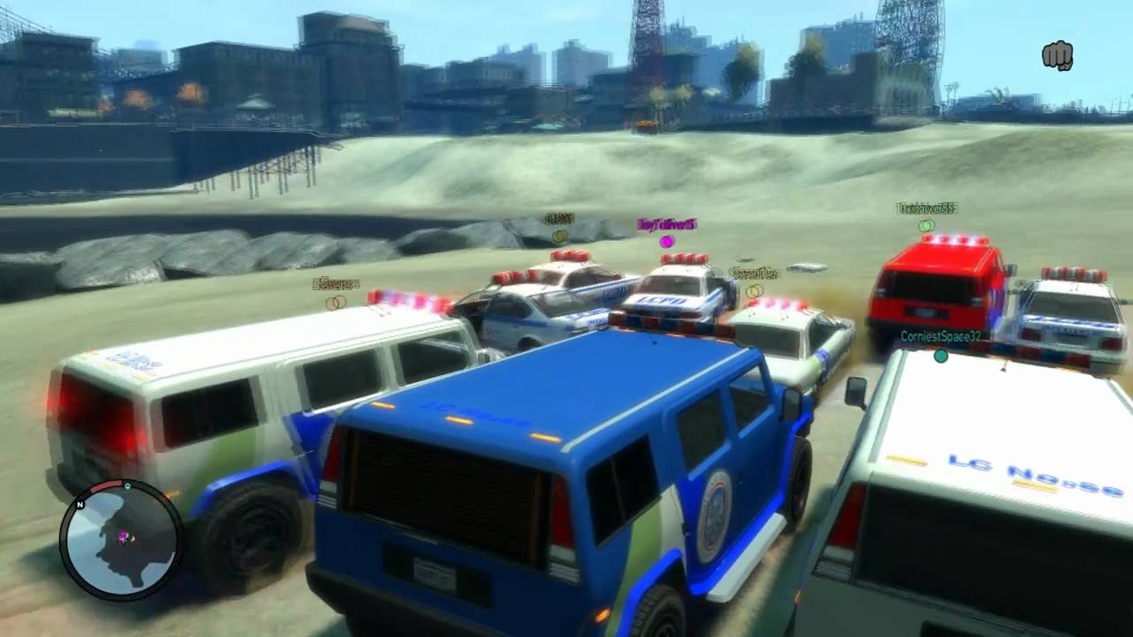 GTA IV - Heli Trap Demolition Derby + "Busted!" x3 - [BGF Event ► Sat. Mar. 5, '11]