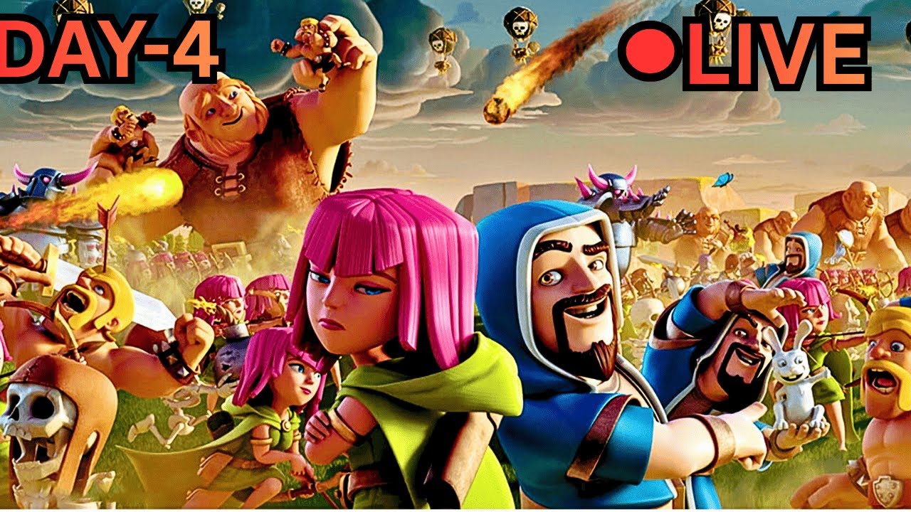 CLASH OF CLANS LIVE STREAM| COC CHILL LIVE STREAM DAY 4