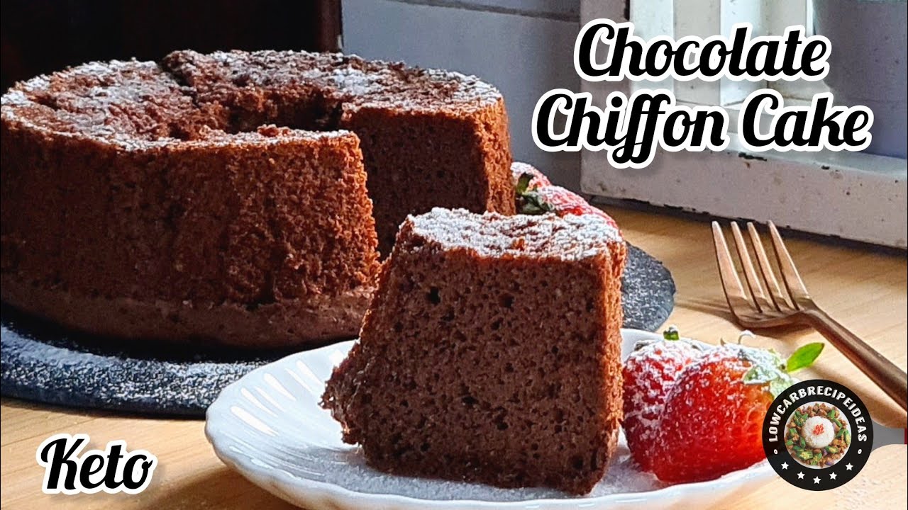 Chocolate chiffon cake that is light as air, springy, spongy, fluffy with rich chocolate flavor.
