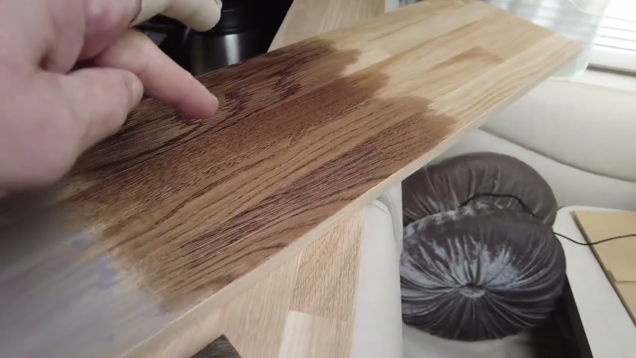 byter ut avställnings ytan till betsad ek