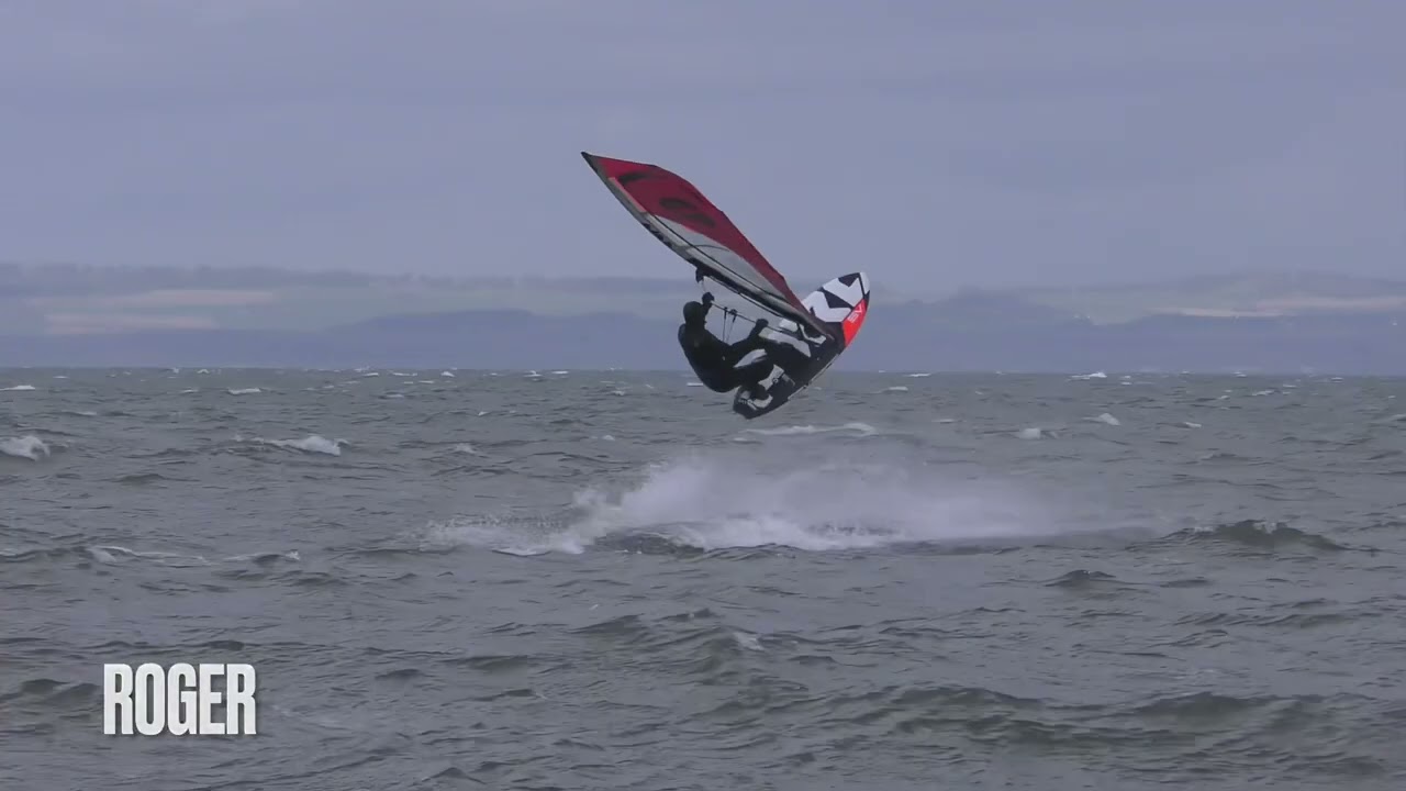 BooM windsurfing session,  sunny Scotland March 24