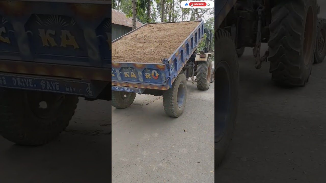 tractor unloading sand #shorts #youtubeshorts #tractor