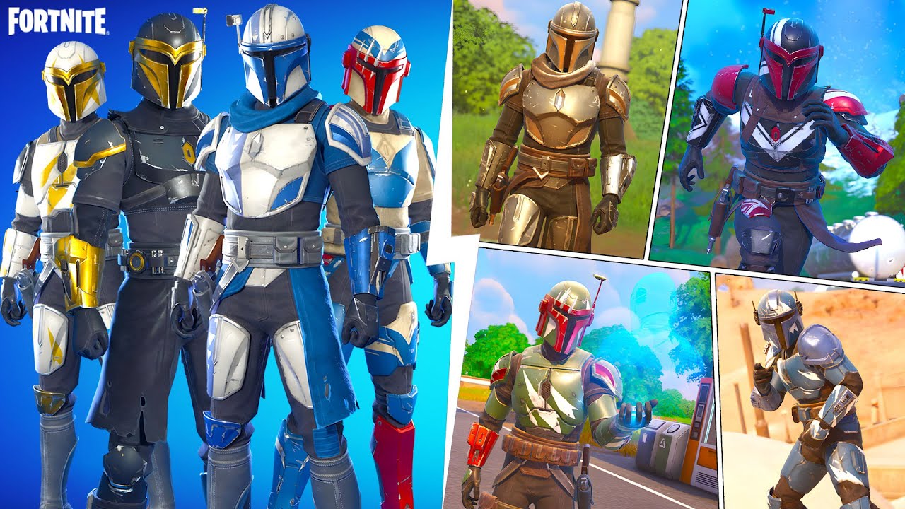 Fortnite NEW Customizable MANDALORIAN Styles Full Showcase & GAMEPLAY! 🔥