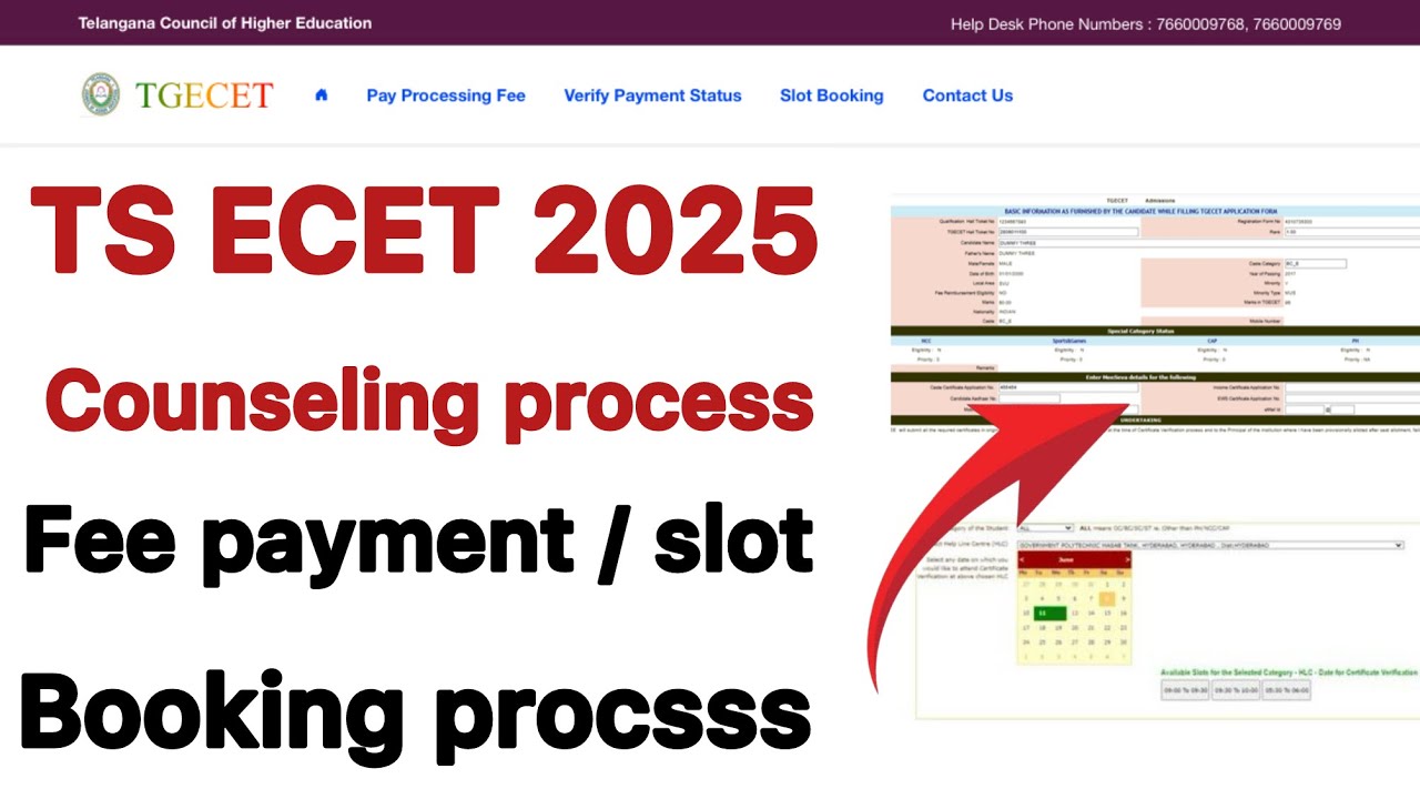 TG ECET 2025 COUNSELING PROCESS STEP BY STEP | ECET COUNSELING FEE & SLOT BOOKING