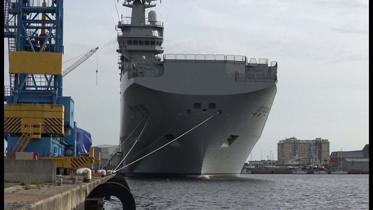 4K | Two Mistral Class Warships at STX France St.Nazaire | originally built for Russia