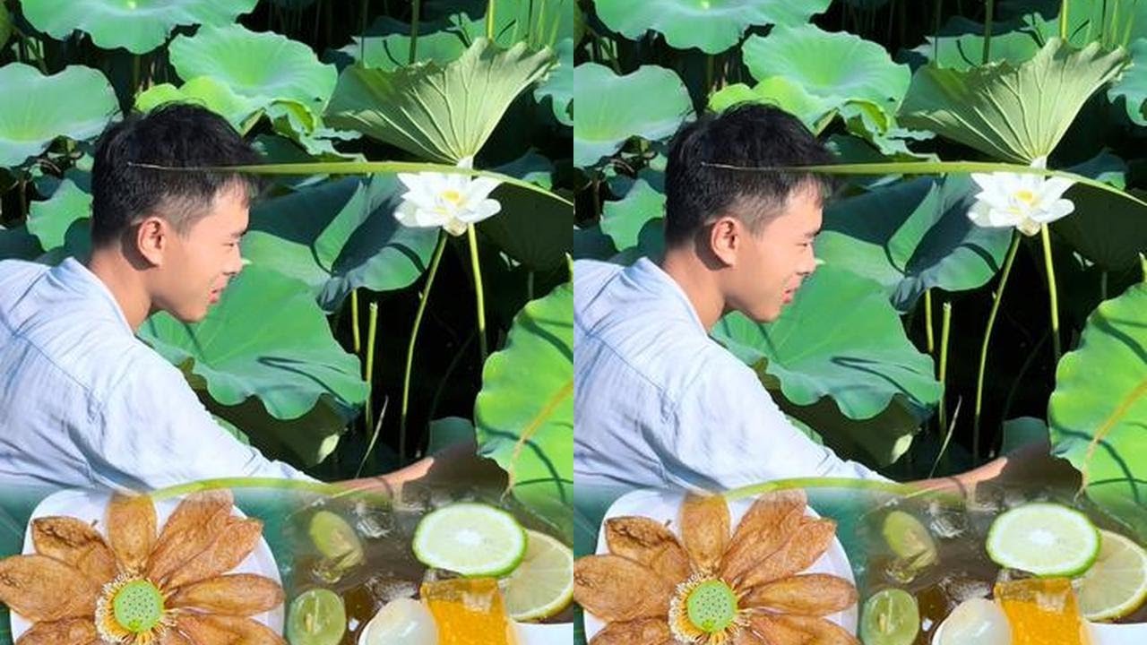 Hot summer, lotus leaf ice pudding. One bite, heat gone.