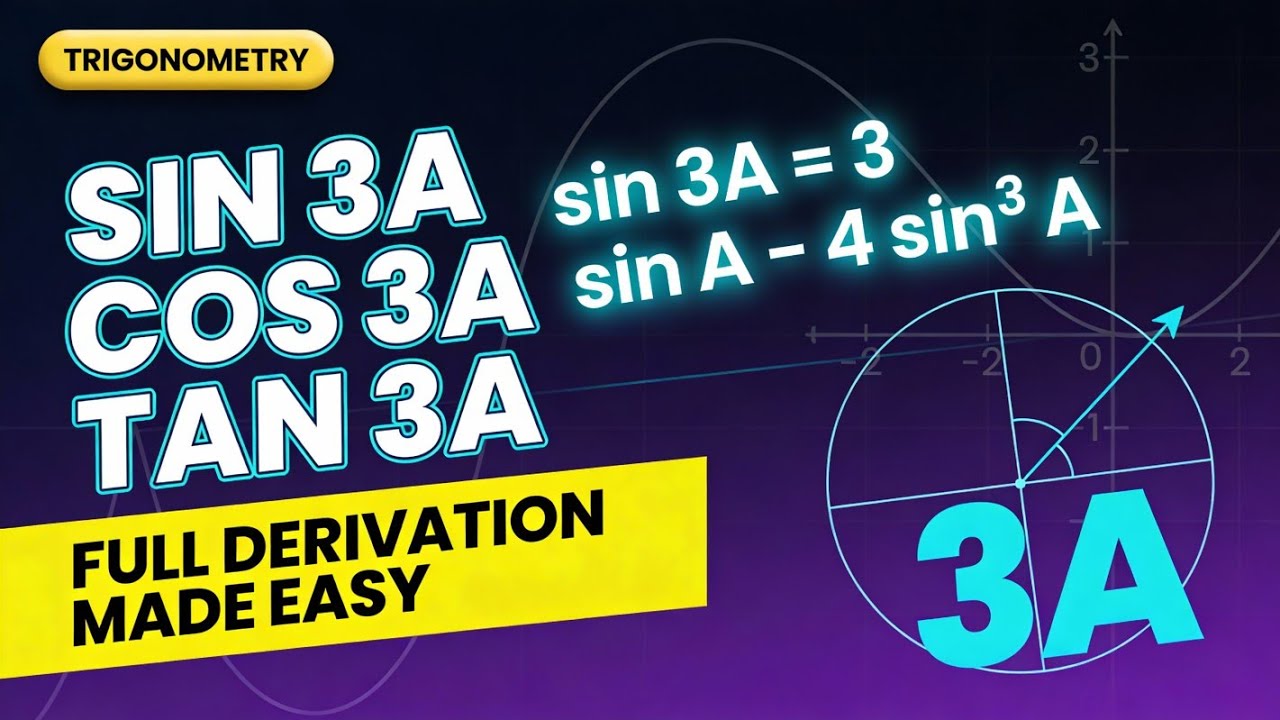 Как вывести математические выражения для Sin3A, Cos3A и Tan3A