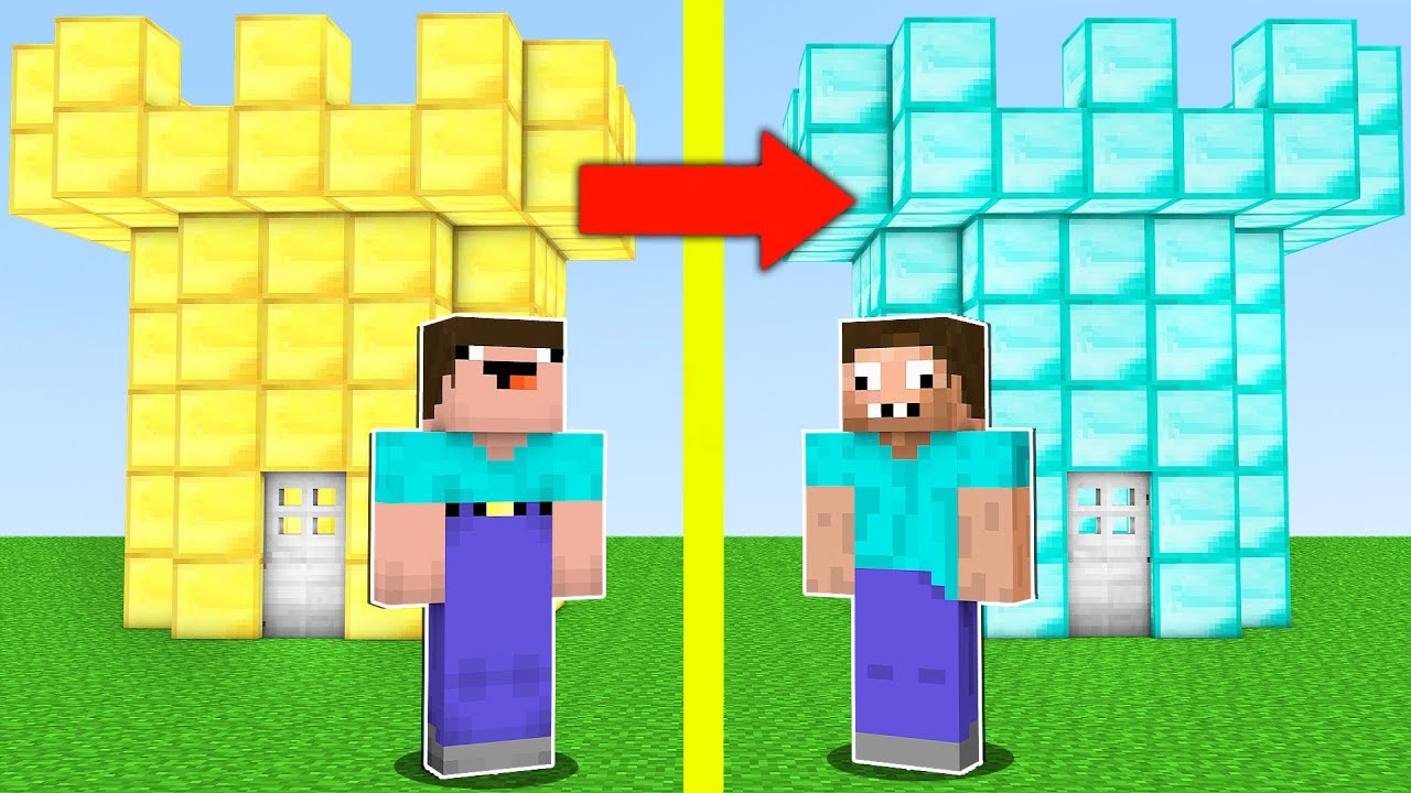 КРЕПОСТЬ НУБА ПРОТИВ КРЕПОСТЬ ПРО В МАЙНКРАФТ ! НУБИК И ТРОЛЛИНГ ЛОВУШКА В MINECRAFT Дак Плей