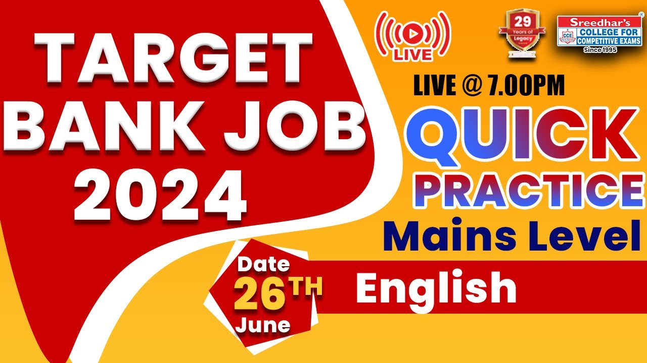 TARGET BANK JOB 2024 |  MAINS LEVEL PRACTICE QUESTIONS | PREPARATION STRATEGY & EXAM APPROACH