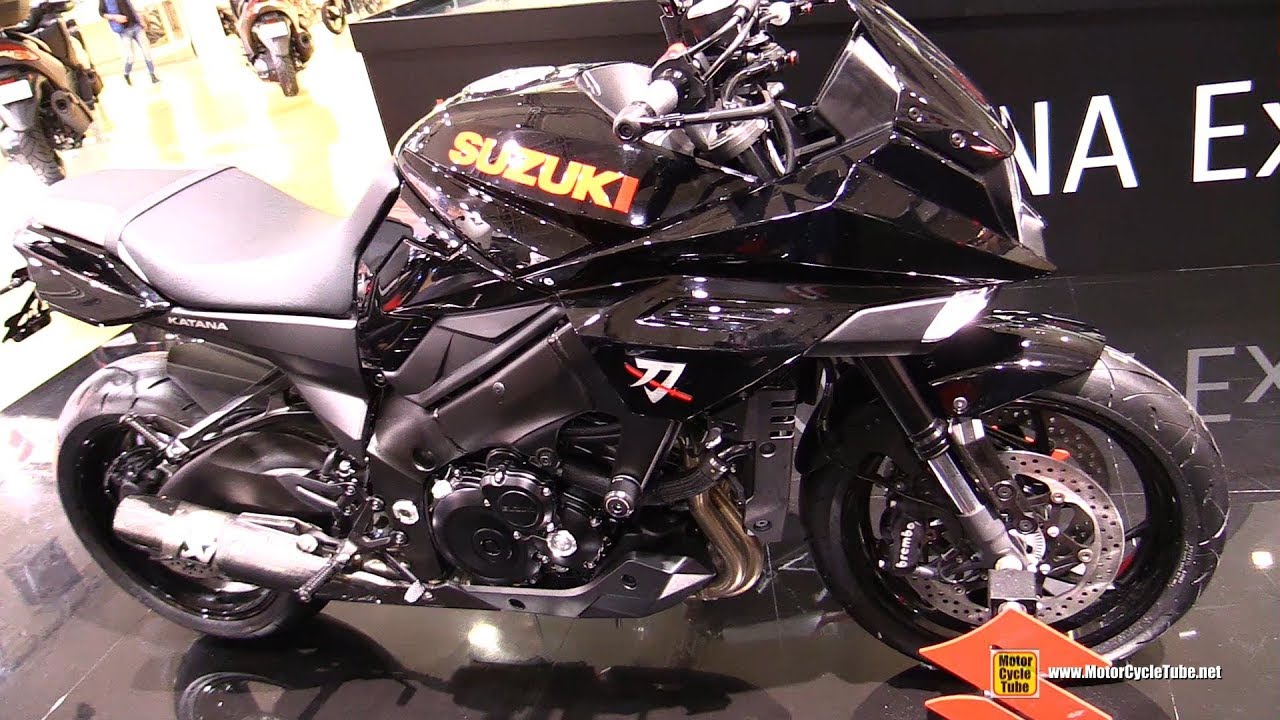 2019 Suzuki Katana Akrapovic Exhaust - Walkaround - Debut at 2018 EICMA Milan